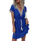 Women's Boho Lace V-Neck Dress