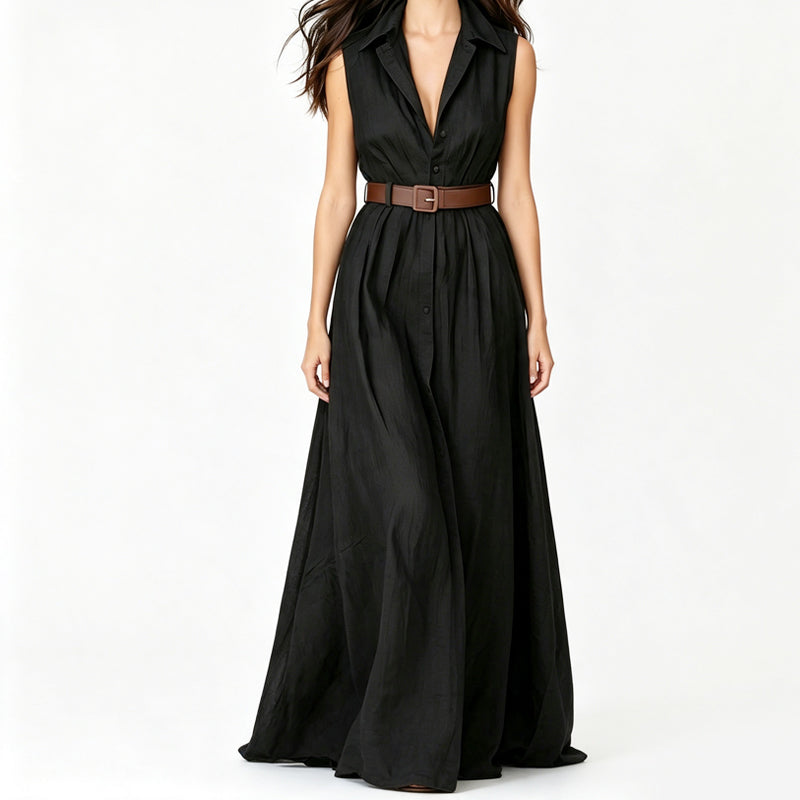 Waist-Defining Shirt Dress