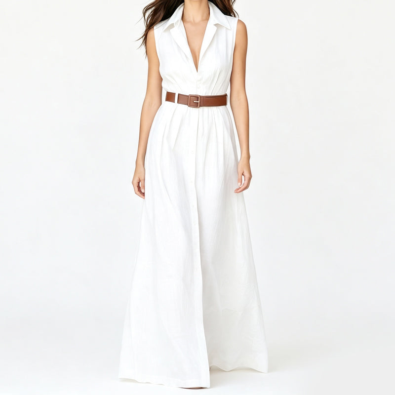 Waist-Defining Shirt Dress