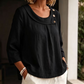 Women's Casual Loose Fit Decorative Button Top