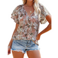 👚Women Casual V Neck Floral Print🌸
