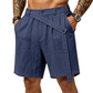 Men's Summer Linen Shorts Casual Loose Fit Beach Shorts
