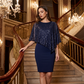 🌙🌸 LIMITED TIME 50% OFF! 🦋Asymmetrical Cape Sequin Dress – Unique cape detail & sleek silhouette – Effortless evening elegance.