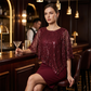 🌙🌸 LIMITED TIME 50% OFF! 🦋Asymmetrical Cape Sequin Dress – Unique cape detail & sleek silhouette – Effortless evening elegance.
