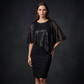 🌙🌸 LIMITED TIME 50% OFF! 🦋Asymmetrical Cape Sequin Dress – Unique cape detail & sleek silhouette – Effortless evening elegance.