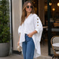 ⌛Limited-Time Offer-Women's Oversized Asymmetrical Shirt with Eyelet Details