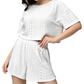 Women's Summer Eyelet Knit 2-Piece Set