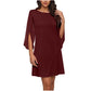 New Arrival✨🌸 Elegant Cape Sleeve Dress in Solid Colors – Breezy & Flattering for Any Occasion