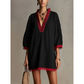 🌿Women's V-Neck Loose Cotton Linen Dress