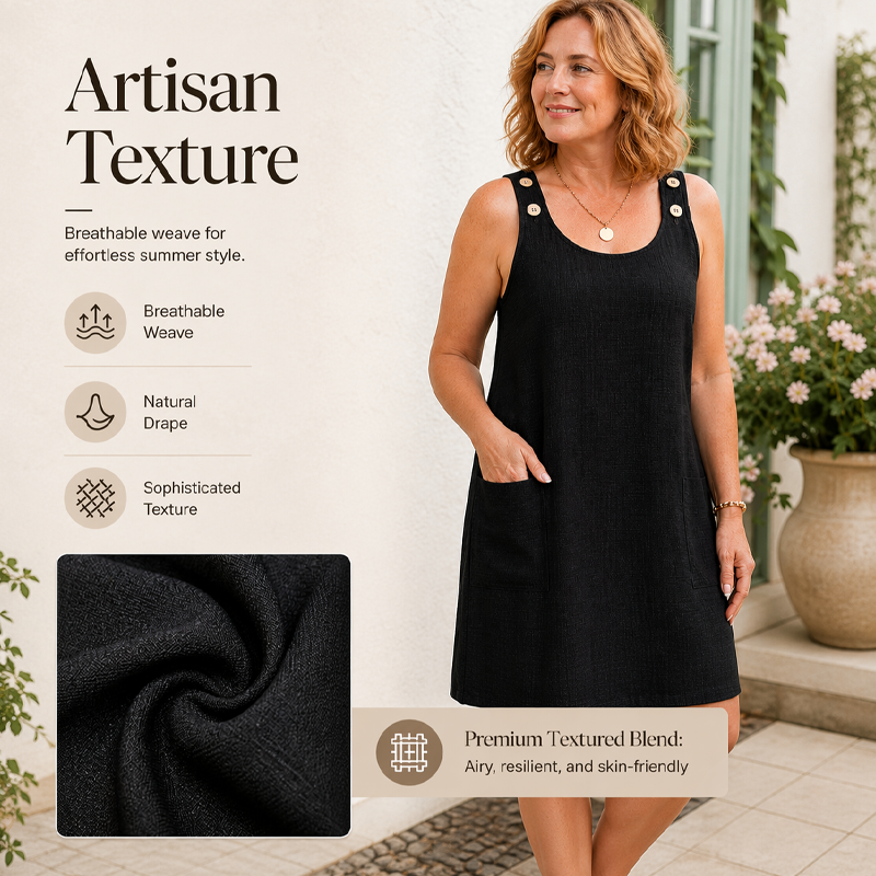 Women's Sleeveless Tank Dress with Pockets