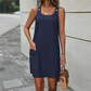 Women's Sleeveless Tank Dress with Pockets