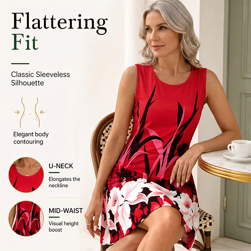 🌿🏖️ LIMITED TIME 50% OFF! 🌸Sleeveless Floral Dress – Breezy cotton & relaxed charm – Ideal for beach getaways.