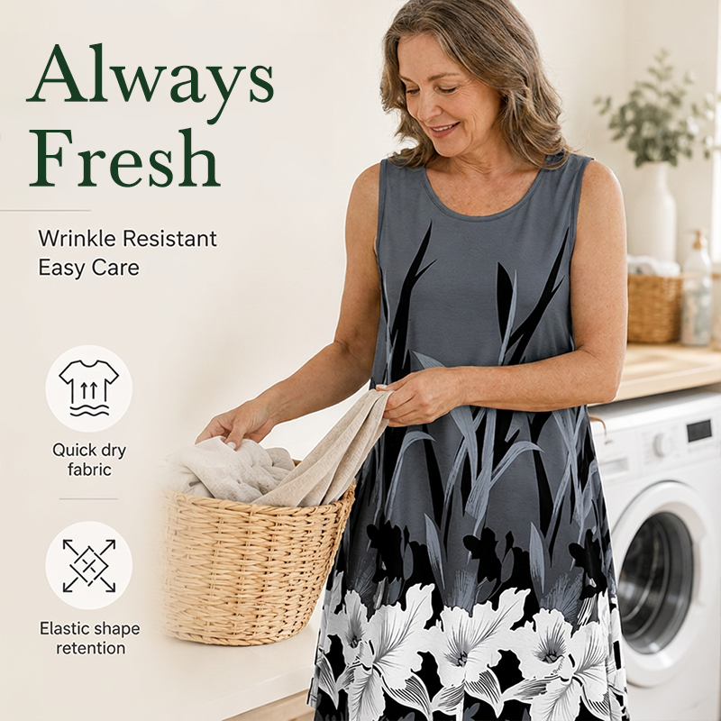 🌿🏖️ LIMITED TIME 50% OFF! 🌸Sleeveless Floral Dress – Breezy cotton & relaxed charm – Ideal for beach getaways.