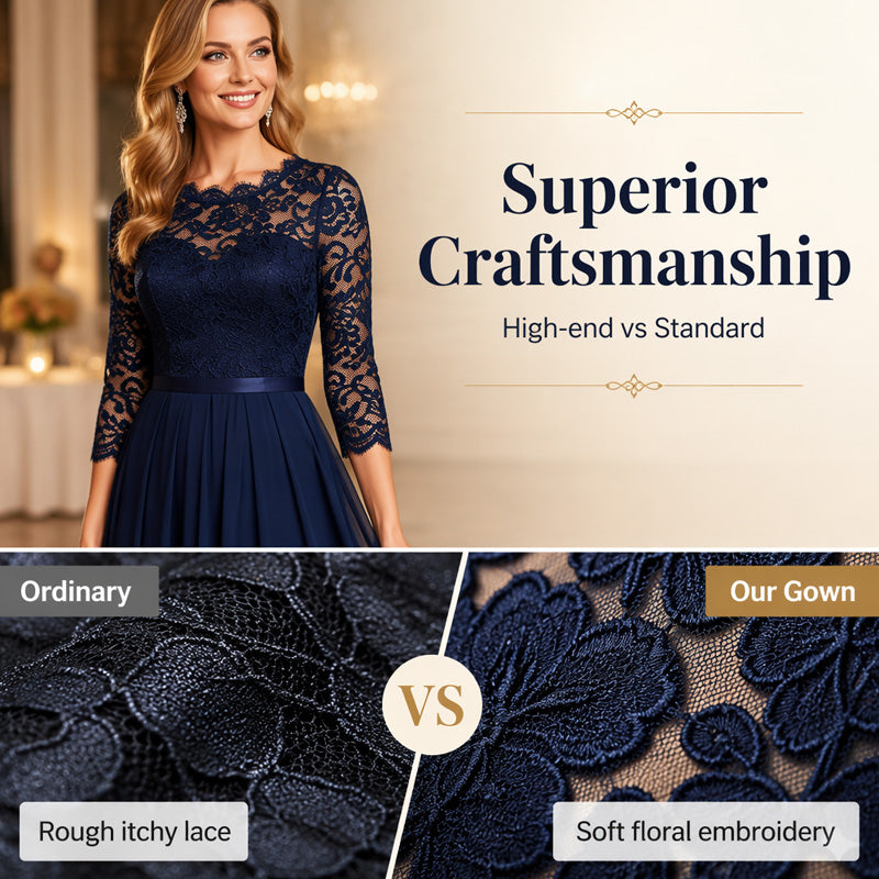 🌸😌 LIMITED TIME 50% OFF! 👚Women's Elegant Lace Bodice Maxi Dress