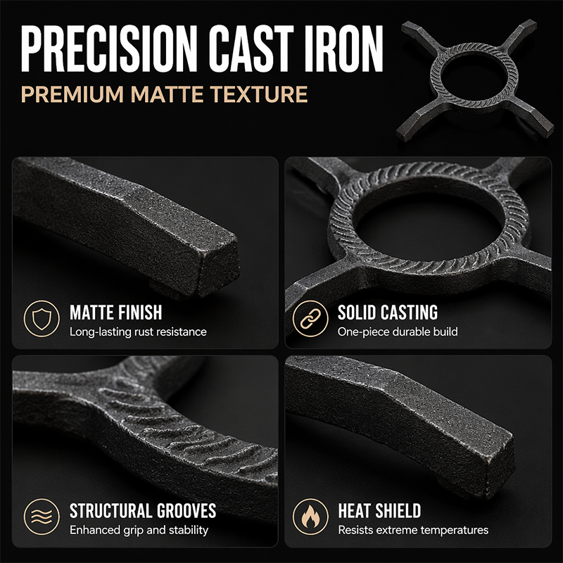 ⌛Limited-Time Offer-4-Prong Cast Iron Wok Support Stand