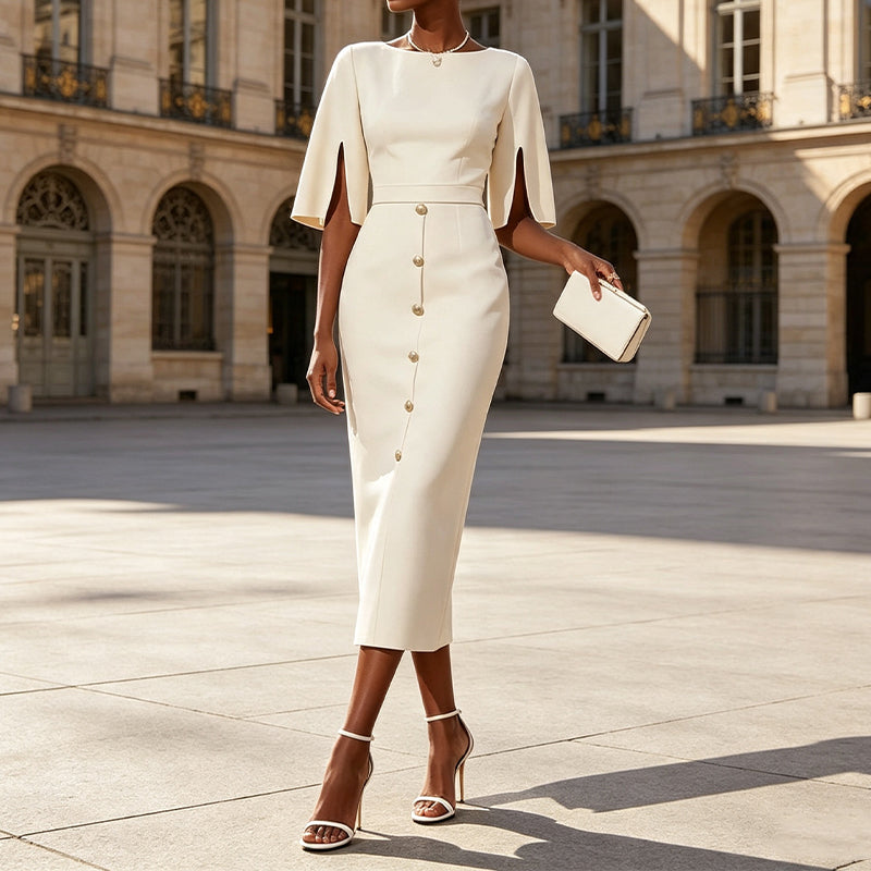 Women's Elegant Split Sleeve Dress