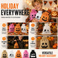 ⌛Limited-Time Offer-Halloween Drawstring Burlap Bags Spooky Face Treat Pouch