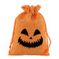 ⌛Limited-Time Offer-Halloween Drawstring Burlap Bags Spooky Face Treat Pouch