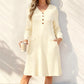Women's V-Neck Vertical Stripe Knit Dress