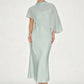 Women's Elegant Two Piece Dress Set with Cape