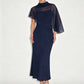 Women's Elegant Two Piece Dress Set with Cape