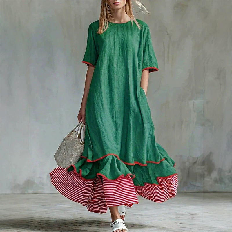 Women's Summer Tiered Ruffle Maxi Dress