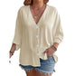 ⌛Limited-Time Offer-Women’s V-Neck Button Up Cardigan Casual Shirt