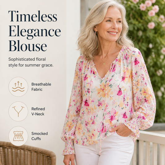 Women's Summer Floral Print V-Neck T-Shirt