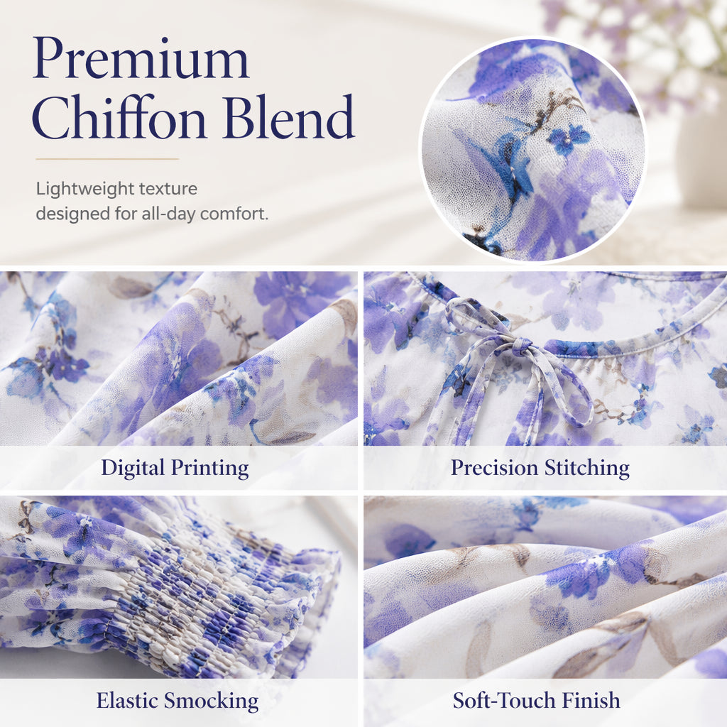 Women's Summer Floral Print V-Neck T-Shirt