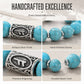 Bold Viking Natural Stone Beaded Bracelet