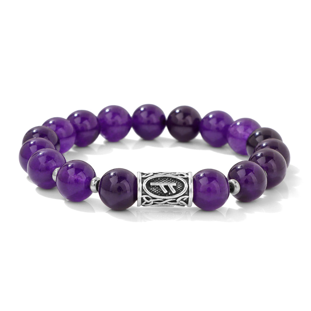 Bold Viking Natural Stone Beaded Bracelet