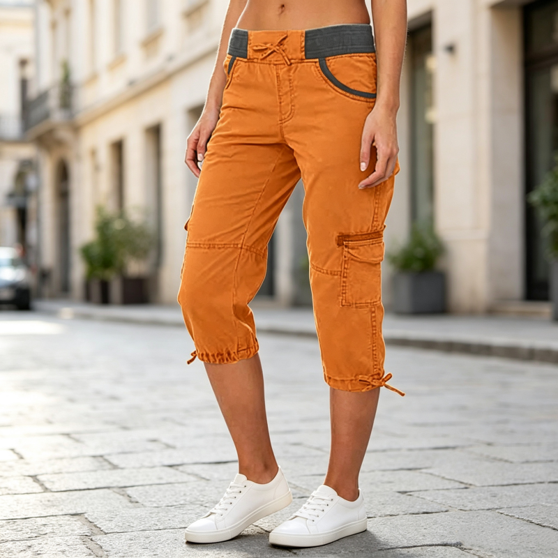 🌺Summer Hot Sale 50% OFF💐Women's High-Waist Cargo Capri Pants