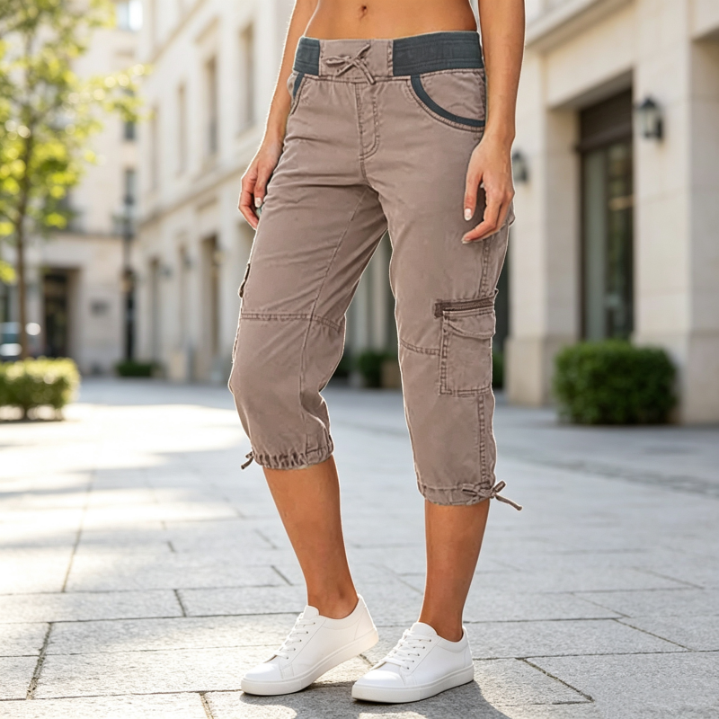 🌺Summer Hot Sale 50% OFF💐Women's High-Waist Cargo Capri Pants