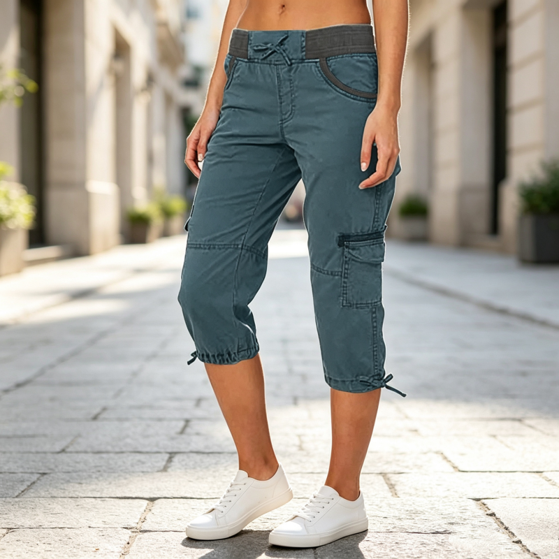 🌺Summer Hot Sale 50% OFF💐Women's High-Waist Cargo Capri Pants