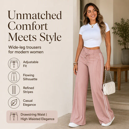 ☀️👖Seasonal Style - High-Rise Drawstring Pants – Breezy Comfort & Easy Pairing for Any Casual Look