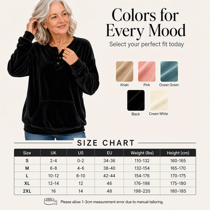 🧸Women's Golden Velvet Sweatshirt – Luxe Comfort for Effortless Autumn Style