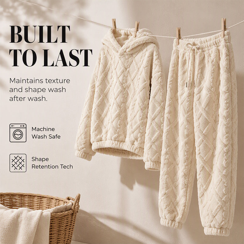 ⏳Autumn Hot Sale 59% OFF!!🔥🍂 Embossed Geometric Plush Set – Timeless Comfort & Effortless Style For Every Occasion
