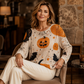 💖Black Friday Mega Deal – 50% off!💖🎃 Latest Design | Women's Halloween Pumpkin-Print Batwing Knit Sweater