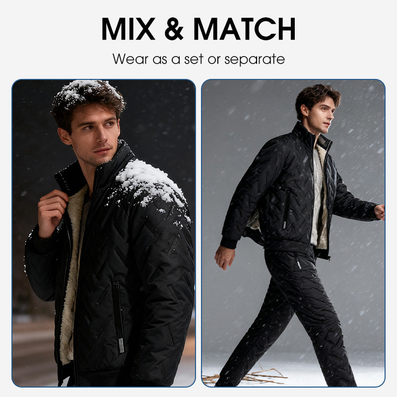 ❄️ Men's Stylish Warm Jacket & Pants Two-Piece Set