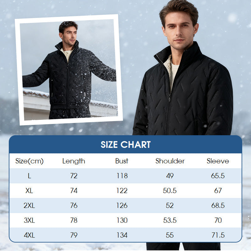 ❄️ Men's Stylish Warm Jacket & Pants Two-Piece Set