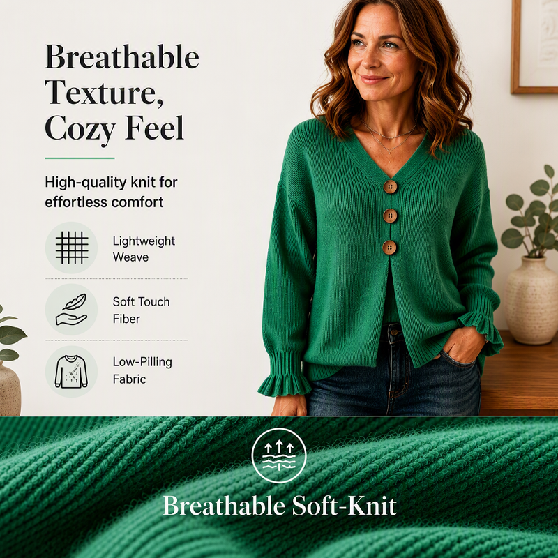 🍂 This Week's Special Sales - 60% OFF✨👚 Women’s V-Neck Knit Jumper – Flattering, Cosy & Effortlessly Chic