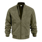 🧥 Rugged Texture, Easy Layering | Men's Suede-Look Western Bomber Jacket