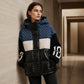 Women's Patchwork Hooded Puffer Jacket
