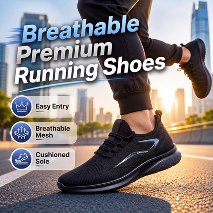 👟 Light on Your Feet | Men's Breathable 3D-Knit Slip-On Running Shoes