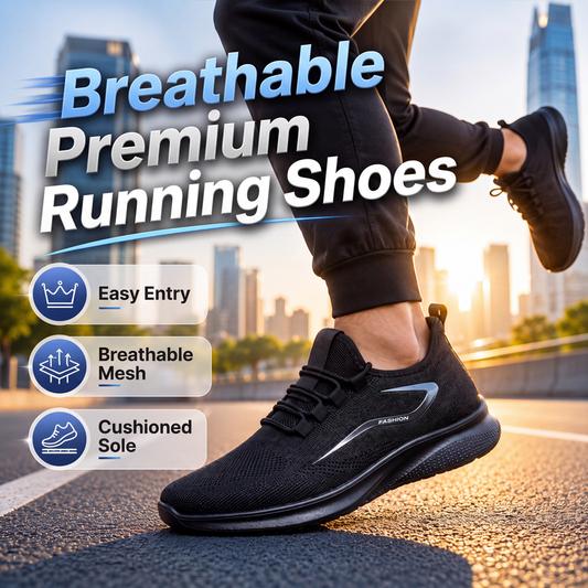 👟 Light on Your Feet | Men's Breathable 3D-Knit Slip-On Running Shoes