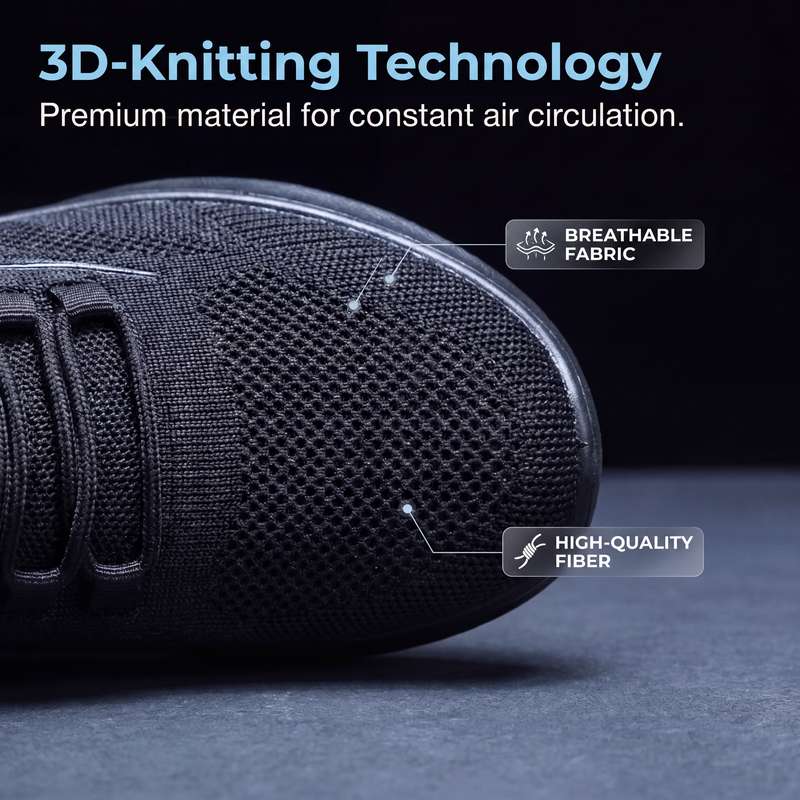 👟 Light on Your Feet | Men's Breathable 3D-Knit Slip-On Running Shoes