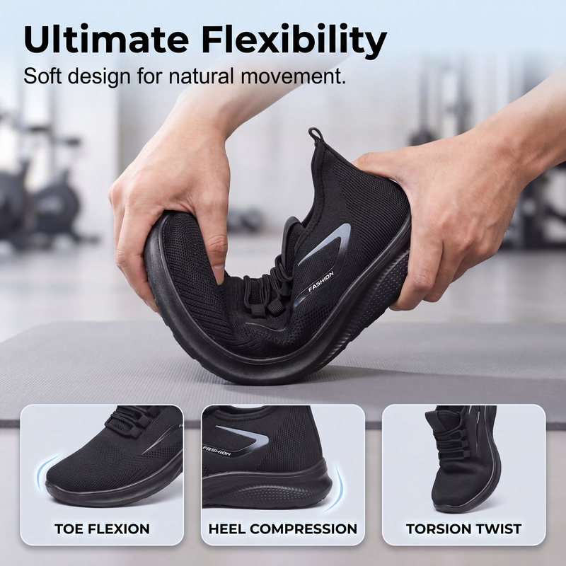 👟 Light on Your Feet | Men's Breathable 3D-Knit Slip-On Running Shoes