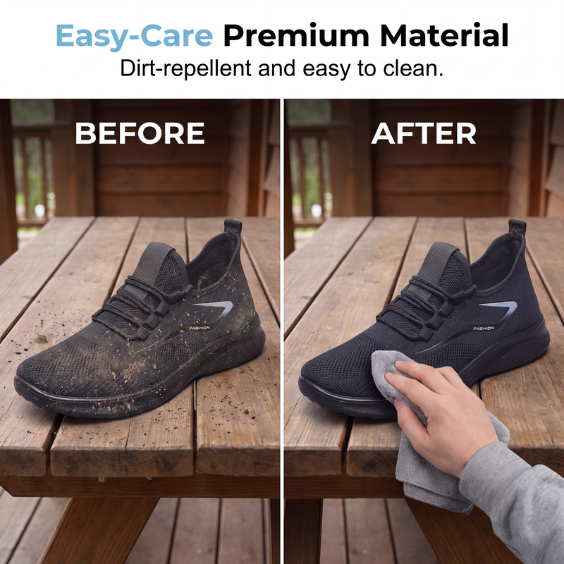 👟 Light on Your Feet | Men's Breathable 3D-Knit Slip-On Running Shoes