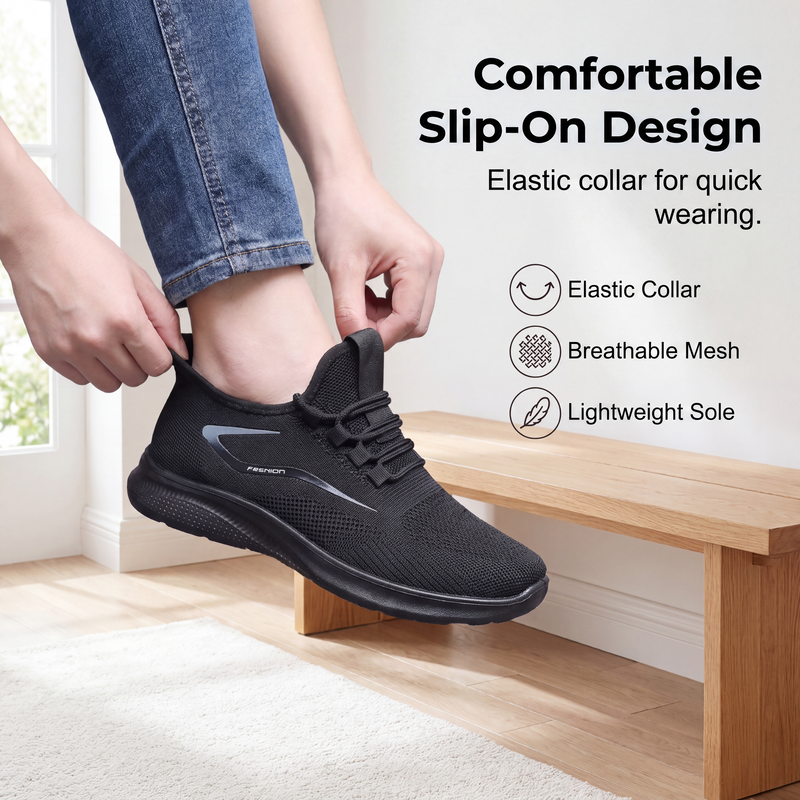👟 Light on Your Feet | Men's Breathable 3D-Knit Slip-On Running Shoes