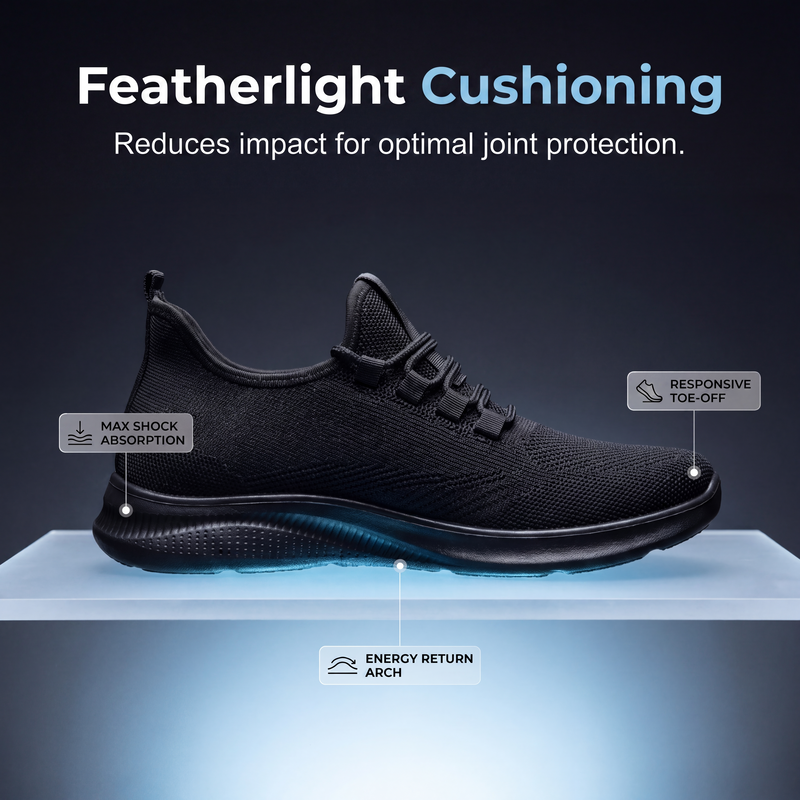 👟 Light on Your Feet | Men's Breathable 3D-Knit Slip-On Running Shoes